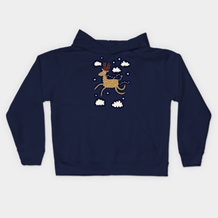 Flying Reindeer Kids Hoodie